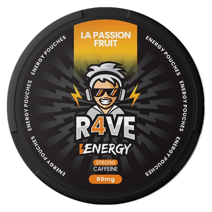 R4VE La Passion Fruit 80mg Caffeine Pouches